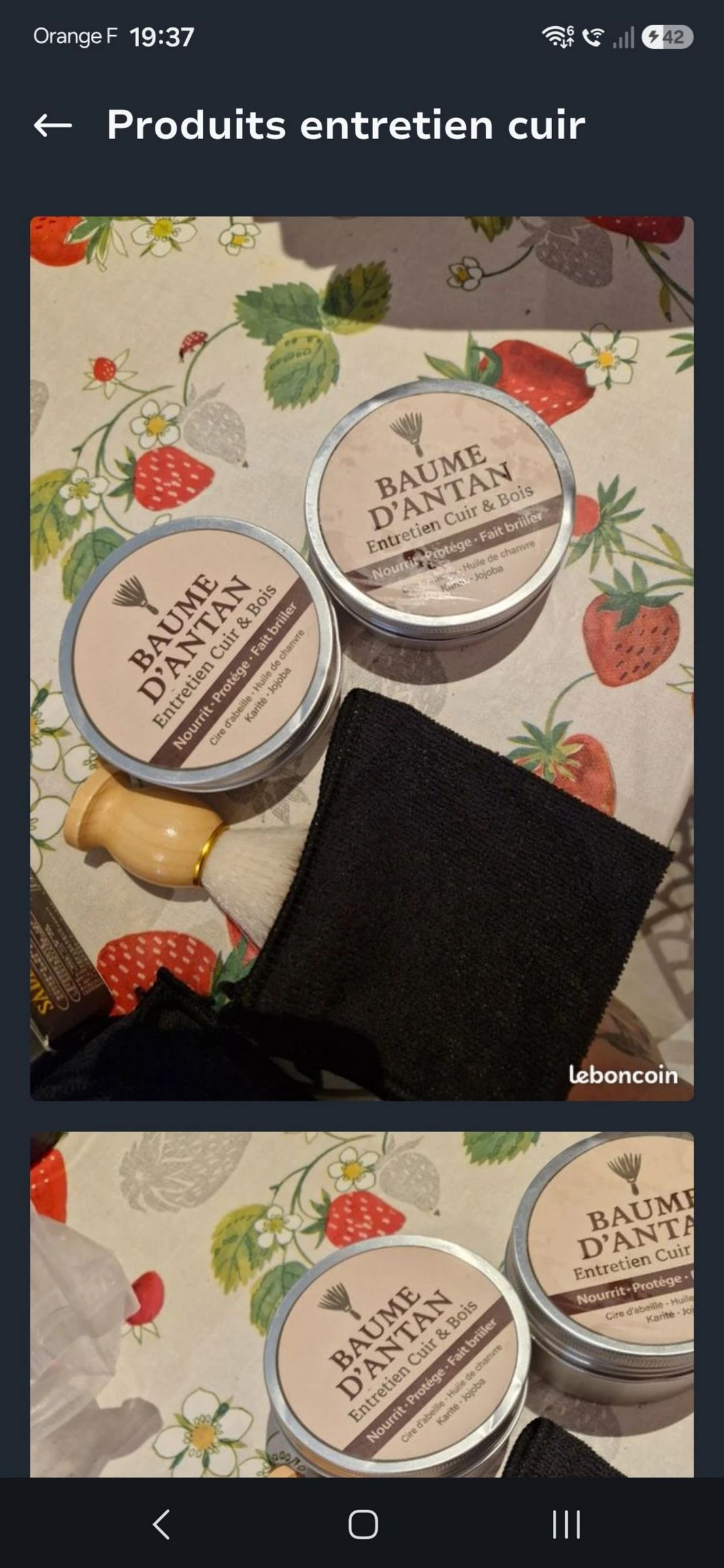 Ensemble produit cuir neuf 